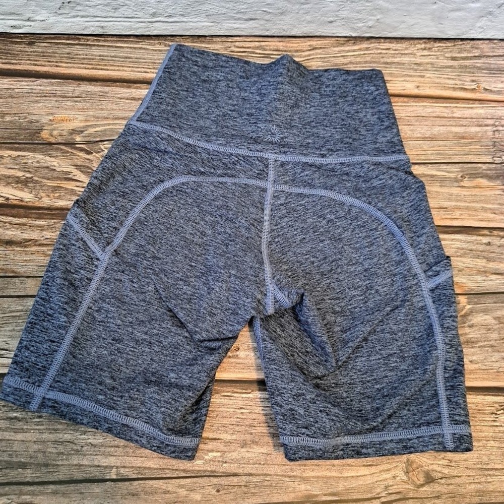 OFFLINE by Aerie The Hugger Bike Shorts Grey Space Dye High Rise Pockets XS